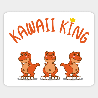 Kawaii King Tyrannosaurus Rex Dinosaur Sticker